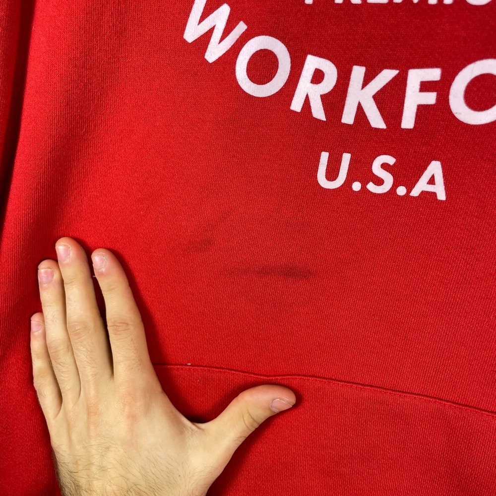 Dixxon Hoodie Mens 3X Red Premium Workforce USA Graphic Pullover - Picture 3 of 10